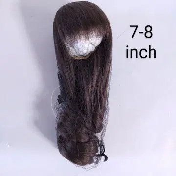 7~8인치 인형 가발 CROBI 제 블랙 헤어 컬 롱 24