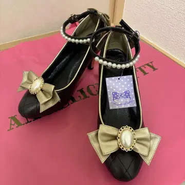 엔젤릭 프리티 Victorian Ribbon 신발 블랙 새상품 L