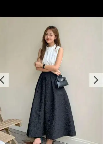 벌스데이 바쉬 자카드 헵번 스커트