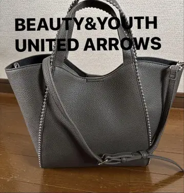 새상품급 BEAUTY&YOUTH 볼 체인 토트백 2way 다크 그레이