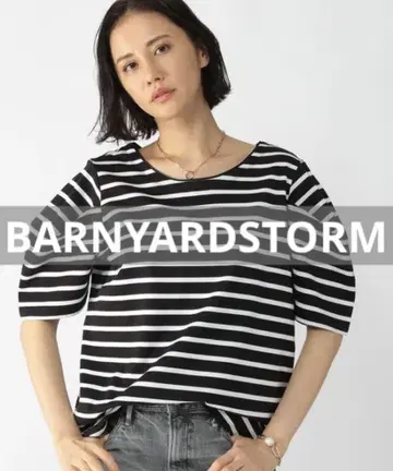 BARNYARD 스톰 보더 볼륨 소매 풀오버
