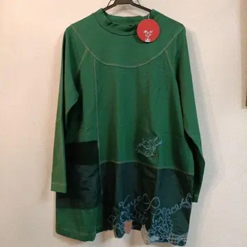 알베로베로 그린 자수 긴팔 튜닉