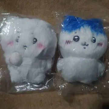 털이 늘어난 치이카와 (먼작귀) & 털이 늘어난 하치와레 봉제 인형 S