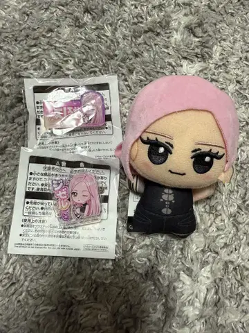 aespa namco 치비 봉제 인형, 아크릴 배지 지젤 3개 세트