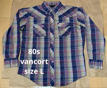 80s vancort 웨스턴 셔츠 L