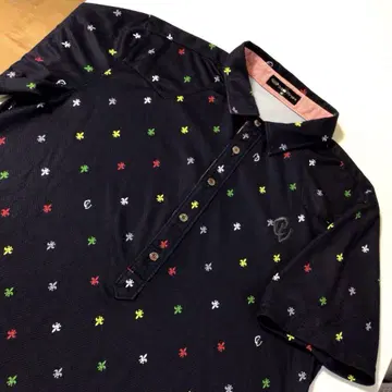 Chase Vampire 올 패턴 폴로 셔츠 네이비 빅 XL