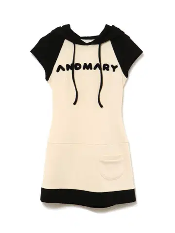 ANDMARY 메리 로고 미니 드레스 블랙