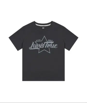 러브이즈트루 dn star 로고 티셔츠 차콜