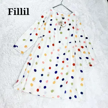 새상품 Fillil 필릴 도트 무늬 산뜻한 거즈 원단 원피스