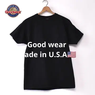 GOOD WEAR 크루넥 포켓 티셔츠 반팔 블랙 정품 USA제
