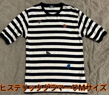 HYSTERIC GLAMOUR 히스테릭스 글래머 보더 티셔츠 M