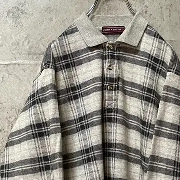 JOHN ASHFORD 체크 무늬 아메카지 인기 피케 셔츠