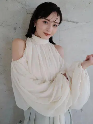 anuans 쉬폰 볼륨 블라우스