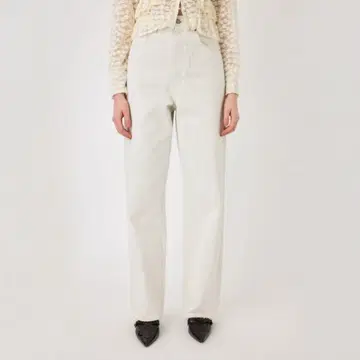 미사용 마우지 HW WHT LOOSE STRAIGHT 24 moussy