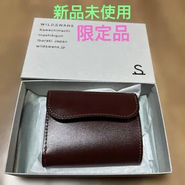 와일드 스완스 ENO 이노 지갑 안장 업 가죽 버건디 새상품