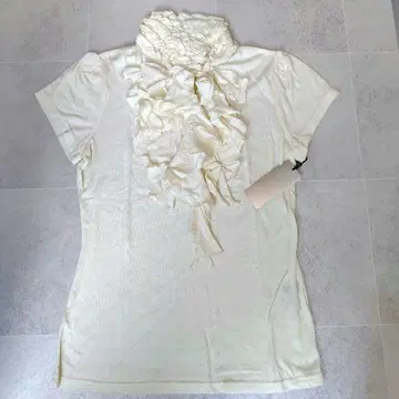새상품 스콧 클럽 프릴 하이넥 반팔 상의