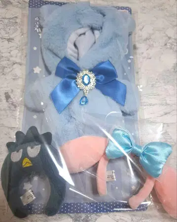 캔두 곰 인형옷 블루 봉제 인형 의류 코스튬 마이멜로디 머리띠 3종