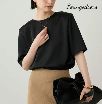 새상품 Loungedress 파워 숄 새틴 블라우스