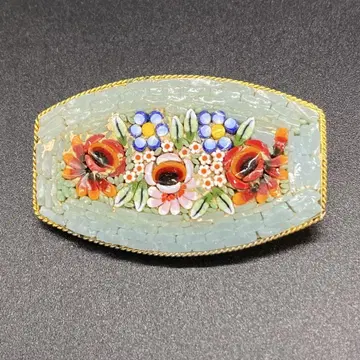 1940년대 Vimen Firenze 이탈리아제 마이크로 모자이크 브로치