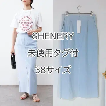 미사용 택 포함 SHENERY 38 사이즈 바지 타이트 스커트 데님