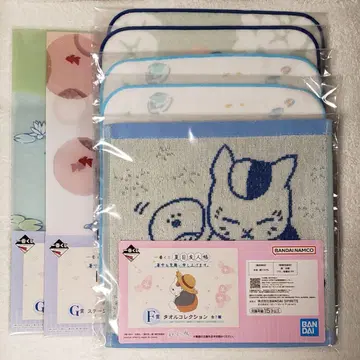 제일복권 나츠메 우인장 F G 타월 클리어 파일 7종 세트