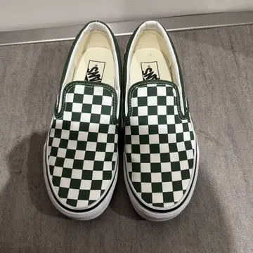 VANS 슬립온 체커 패턴 그린