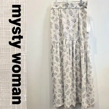 mysty woman 미모사 패턴 프린트 롱 스커트 미스티우먼