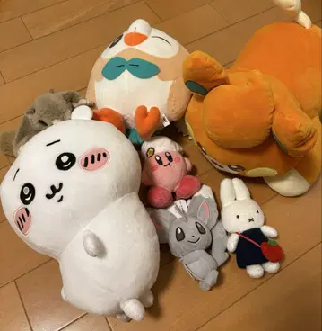 포켓몬, 미피, 커비, 치이카와 (먼작귀) 등 봉제 인형 세트