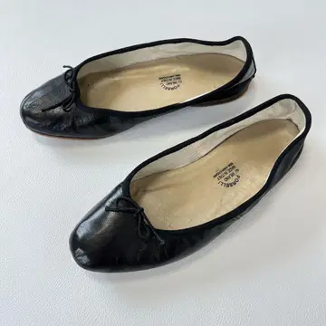 스테디셀러] E.PORSELLI 발레 슈즈 플랫 블랙 리본