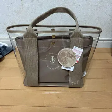 시마무라 yumi 클리어 토트백 베이지