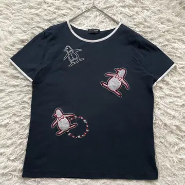 Munsing wear 자수 반팔 티셔츠 일본제 여성용