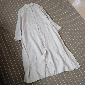 plage 린넨 롱 셔츠 원피스 겉옷