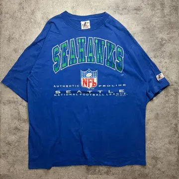 90년대 NFL 티셔츠 로고 애슬레틱 파랑 택