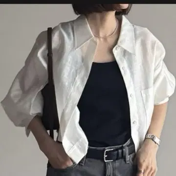FASHIRU 크롭 오버 오버 셔츠