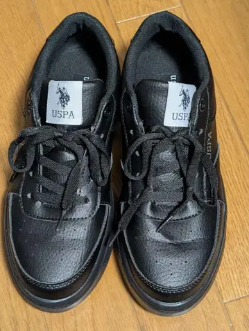 USPA 블랙 캐주얼 스니커즈 L