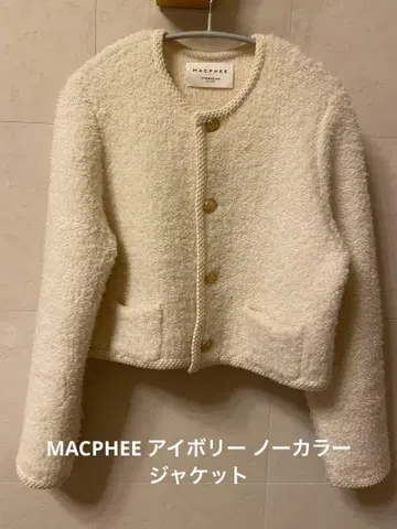 MACPHEE 아이보리 노카라 자켓