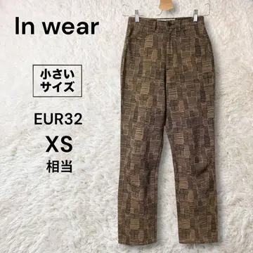 In wear 랜덤 보더 무늬 스트레치 팬츠 XS 작은 사이즈