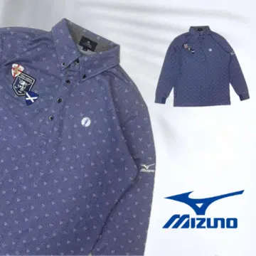 Mizuno 보라색 긴팔 피케 셔츠