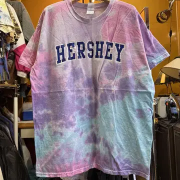 미국 빈티지 의류 HERSHEY 타이다이 티셔츠 colortone