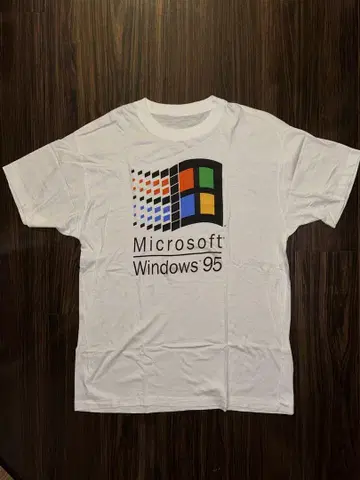 레어 90년대 티셔츠 Microsoft Windows 95 기업 상품