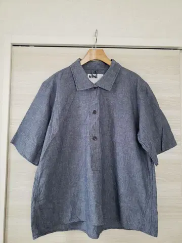 MHL. 데님 코튼 셔츠 샴브레이