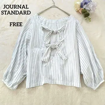 JOURNAL STANDARD 기자 코튼 리본 블라우스 FREE