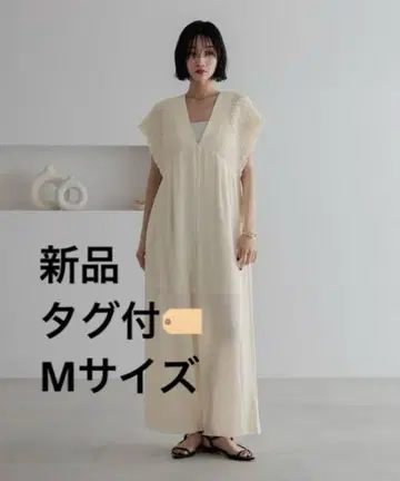 택 포함 새상품 M 사이즈 LOWRYSFARM 요류 셔링 살로펫