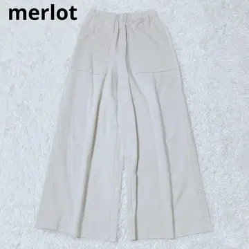 멀로 캐주얼 팬츠 와이드 팬츠 하의 허리밴딩 넉넉한