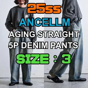 ANCELLM AGING STRAIGHT 5P 데님 팬츠 3