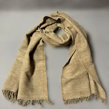 (네팔 잡화) 손으로 짠 실크 숄, 초목 염색