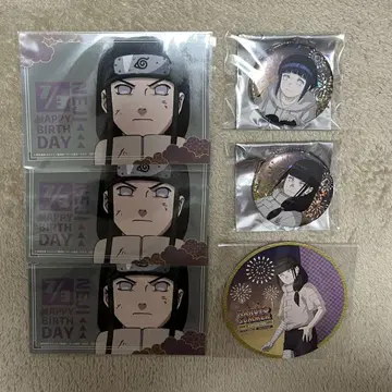 NARUTO 애니메이트 카페 불꽃놀이 캔뱃지 혜택 브로마이드 히나타 나사