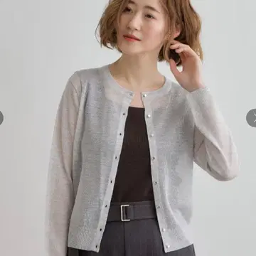 그로브 세탁 가능한 시어 가디건