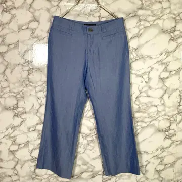 BANANA REPUBLIC (0) 세미 와이드 팬츠 크롭 기장 블루
