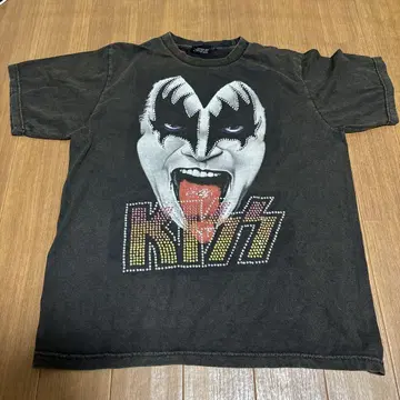 KISS 그래픽 티셔츠 M 블랙